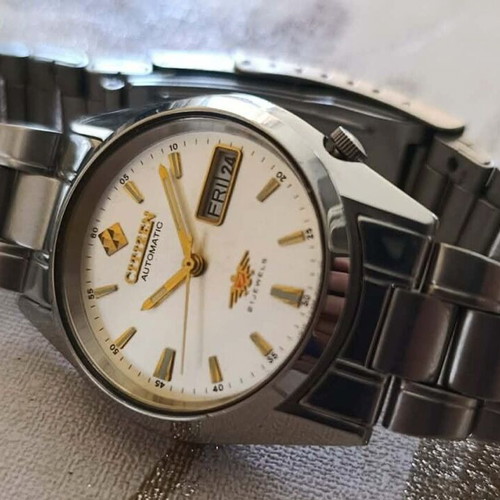 Citizen 7 αυτόματο ρολόι 8200Α μεταχειρισμένο, 1985, χρυσαφί και ασημί