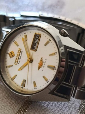 Citizen 7 αυτόματο ρολόι 8200Α μεταχειρισμένο, 1985, χρυσαφί και ασημί