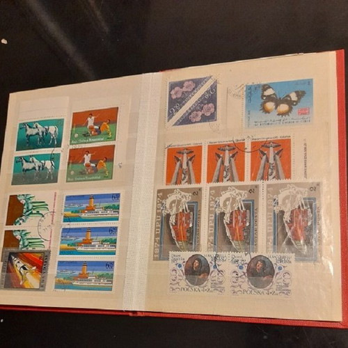 Small album used with thematic sealed and unsealed stamp series