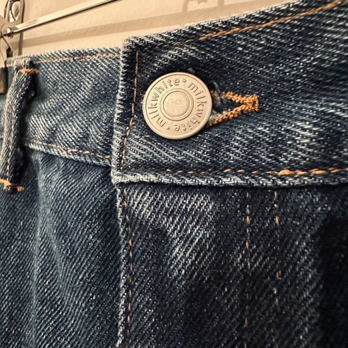 Mom Fit Jean Milkwhite καινούργιο, λευκά πούπουλα και δερματίνη