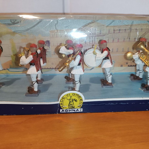 Athina Evzones Band Figures used, vintage box 1980s