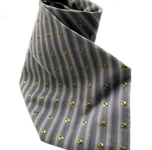 Armani grey silk tie