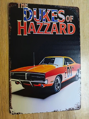 Μεταλλική διακοσμητική πινακίδα Dukes of Hazzard General Lee 01 σαν καινούργιο