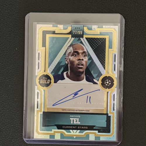 Topps Gold 2025/26 Mathys Tel Tottenham Hotspur Autograph Card new
