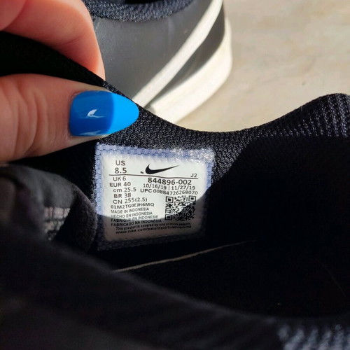 Nike sneakers used, black, size 40
