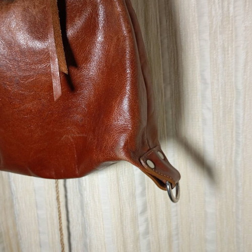 Gianni Notaro leather shoulder bag used brown genuine leather