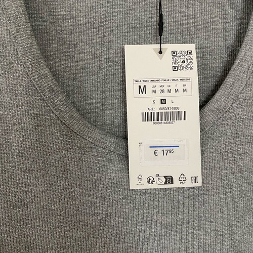 Zara lurex bodysuit new, medium, gray