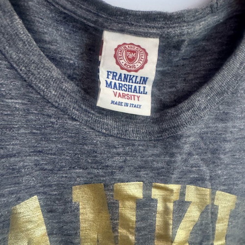 Franklin & Marshall Top oversized, like new, grey and gold