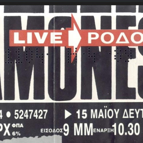 Ramones Rodon Live 1989 poster used
