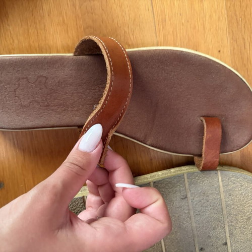 Tan sandals used, size 41
