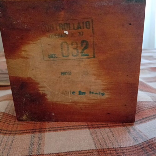Vintage D.P. manual coffee grinder, wooden, collectible