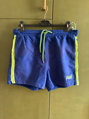 Superdry Beach Volley swim shorts like new, blue and green, size M
