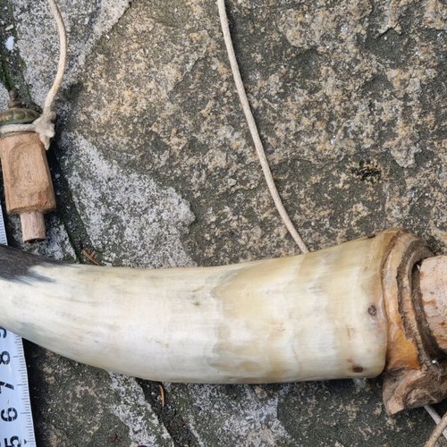 Powder horn used, condition as shown in photos