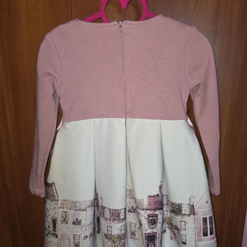 Miss Evita dress for 3-year-old girl like new, pink with satin bow