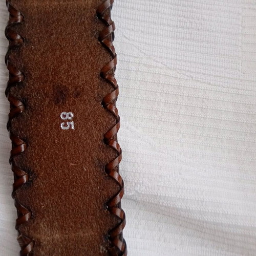 Riccardo Forconi leather belt like new, size 85 with painted flowers