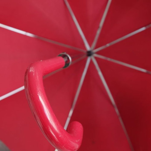 Betty Barclay red umbrella with automatic opening used