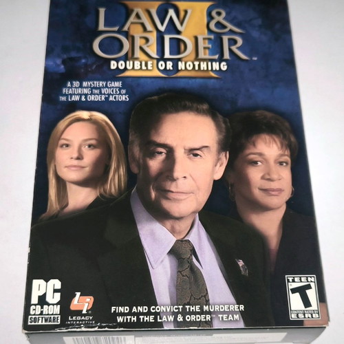 Law & Order: Double or Nothing PC used, adventure game