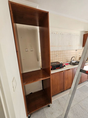 Κουζίνα μασίφ ιταλική μεταχειρισμένη, χρώμα κερασιά, 3.30 μ.