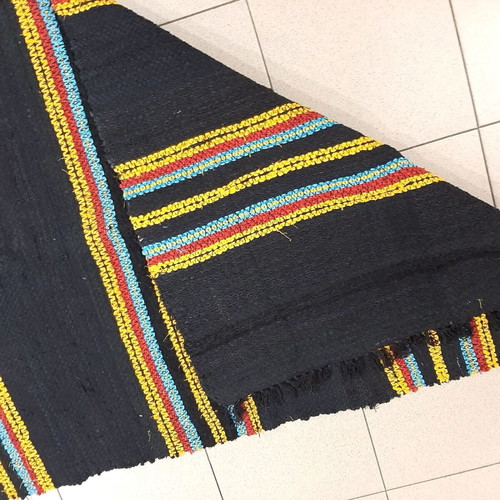 Vintage Handwoven Rug Multicolor 280x90 cm Like New