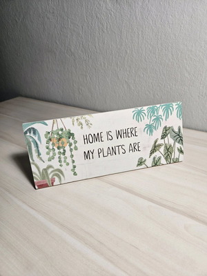 Ξύλινη διακοσμητική πινακίδα Plant lovers, καινούργια, από Αμερική