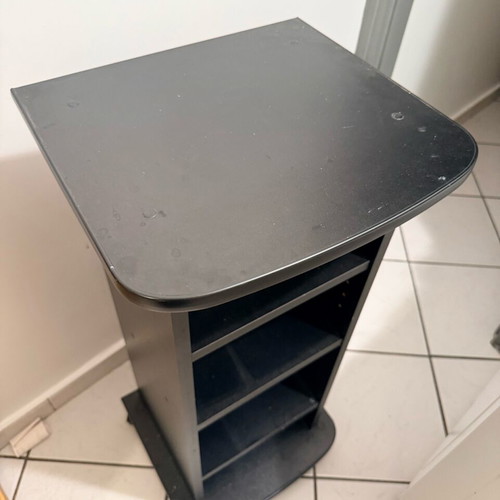 Έπιπλο TV / PC ραφιέρα με ρόδες μεταχειρισμένο, μαύρο