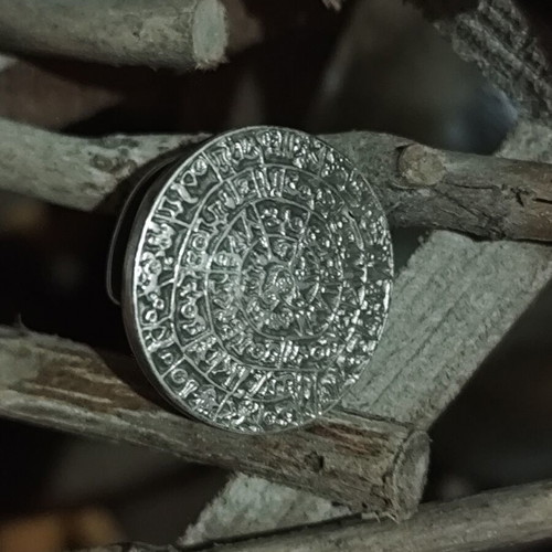 Adjustable Ring Disc of Phaistos new, vintage stock, silver color