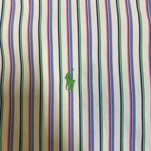 Ralph Lauren Fun Overhemd 3XL classic fit oxford pink green white pinstripe long sleeve shirt