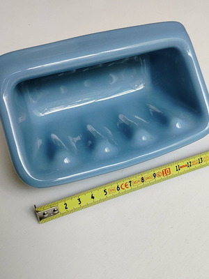 Ideal Standard porcelain wall-mounted bathroom soap dish blue, like new