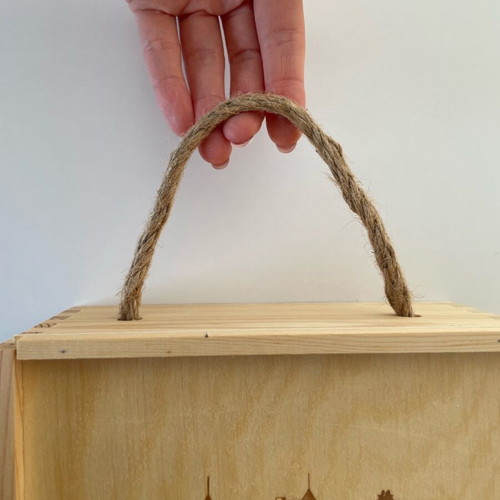 Wooden wine case like new for 2 bottles 0.75L