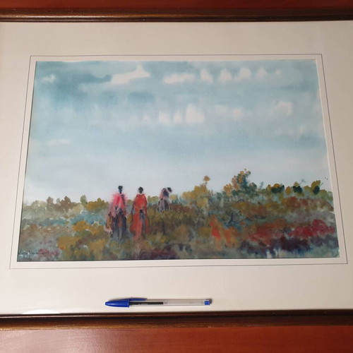 Painting by Vasilis Mavrogiannis used with minor frame damage