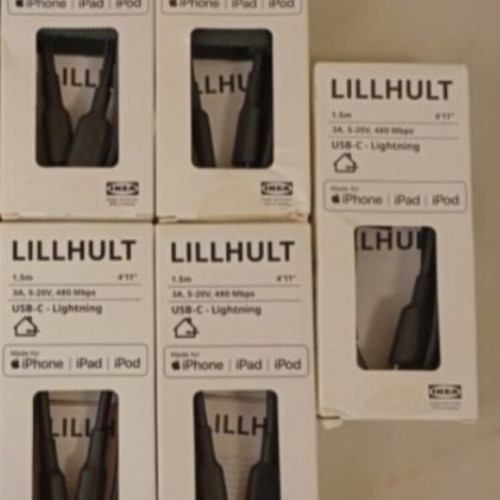IKEA LILLHULT USB-C to Lightning cable, 1.5m, pack of 5