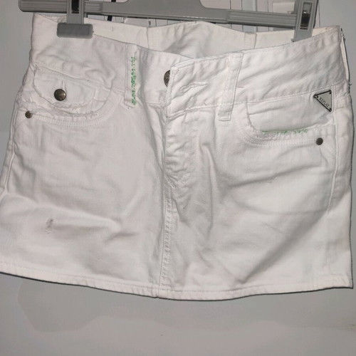 Replay vintage white denim skirt used, size S