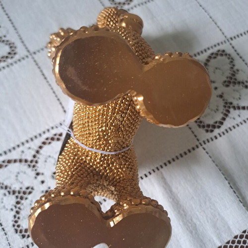Espiel Poodle Decorative Dog New, Gold Color