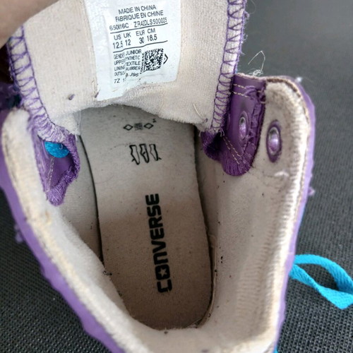 Converse All Star sneakers used, size 30, purple