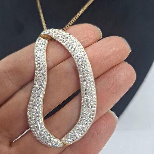 Vintage Swarovski pendant and chain used