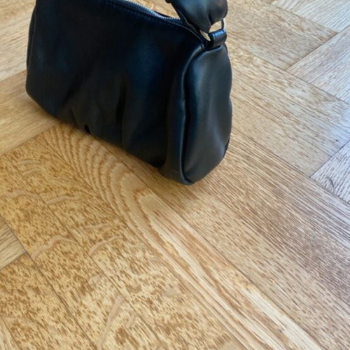Caprice black ruched shoulder bag