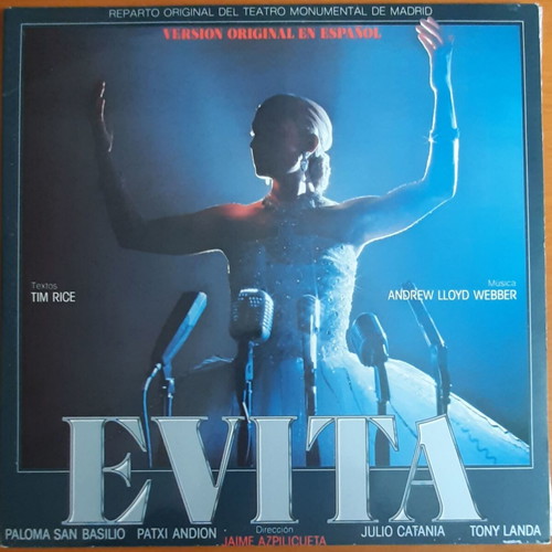 Andrew Lloyd Webber Evita double LP used, authentic Spanish edition