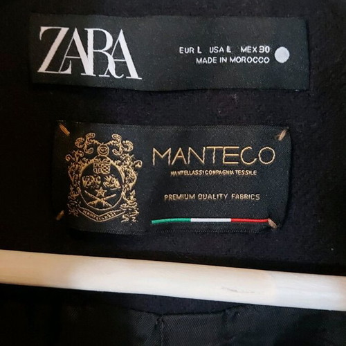 Zara black jacket like new, size L