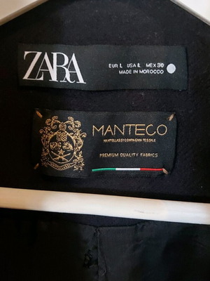Zara black jacket like new, size L