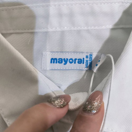 Mayoral shirt new, white, 12 months, 80cm
