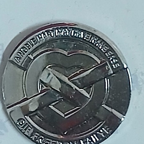 Collectable pin badge from Historic Scotland, new, silver color