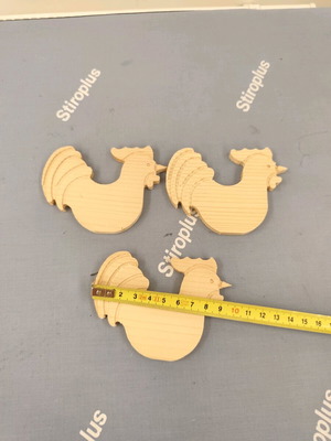 Wooden hens new, set of 3 pieces
