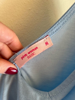 Pink Woman camisole like new, cotton, wide fit, turquoise, size M