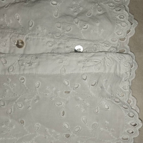 ZARA broderie anglaise set, crop top and shorts, white