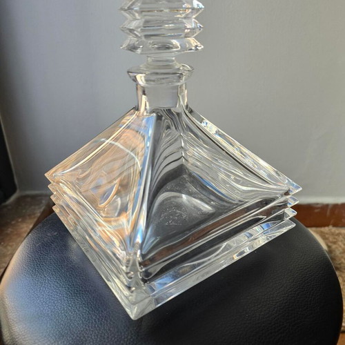 Glass carafes like new, set of three, crystal