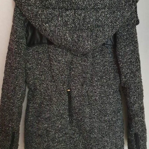 Lynne jacket with hood used, size L, black and white