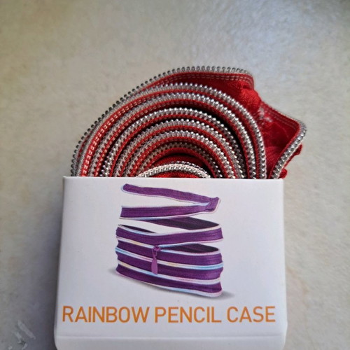 Zipit Rainbow pencil case mini red new 20x3x12cm
