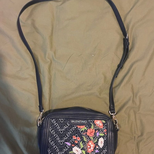 Valentino by Mario Valentino Floral Crossbody Bag like new, black