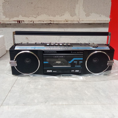 International Boombox radio cassette player 1980s new in box