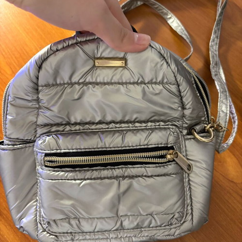 Claire’s silver backpack bag like new, small for outings